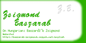 zsigmond baszarab business card